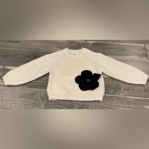 Zara Knit Flower Sweater Size 6